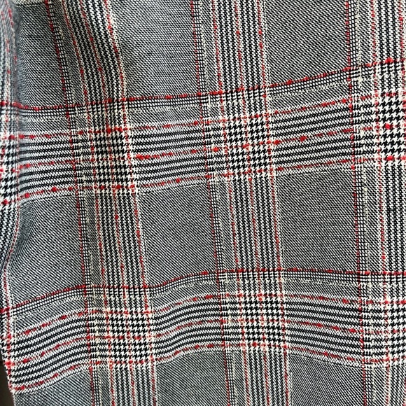 Free People Plaid Flare Pants Grey Brown Retro - Picture 6 of 7